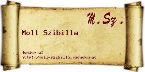 Moll Szibilla névjegykártya